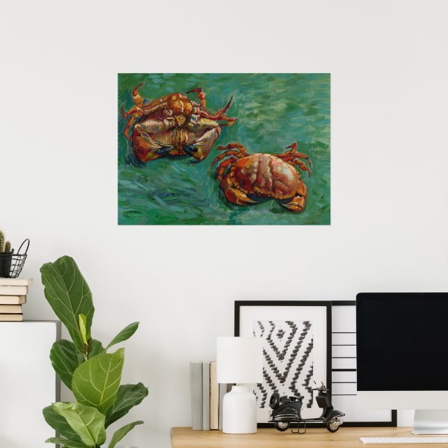 Två Crabs av Vincent van Gogh Poster (Hemmakontoret)