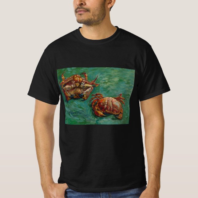 Två Crabs av Vincent van Gogh T-Shirt (Framsida)