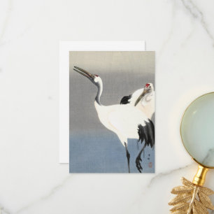 Två Cranes av Ohara Koson Tack Kort