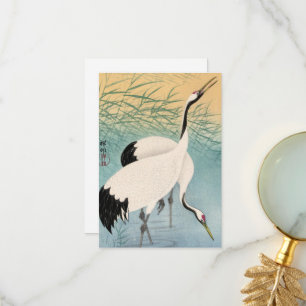 Två Cranes av Ohara Koson Tack Kort