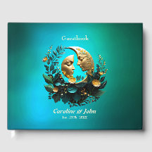 Två crescerande måne dekorerat med känsliga blommo