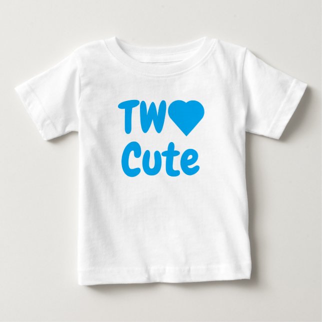 Två Cute 2nd Birthday Baby T-Shirt (Framsida)