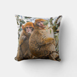 Två Cute-apor Kudde