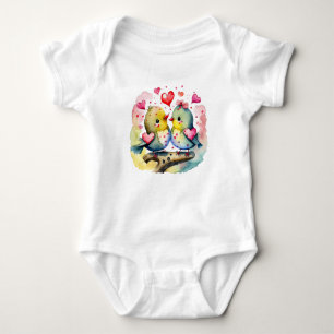 Två Cute Birds i Kärlek T Shirt