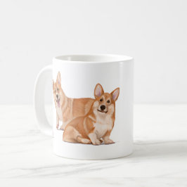 Två Cute Corgis Kaffemugg