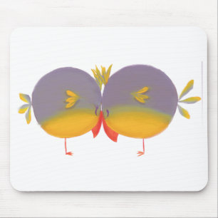Två Cute Love birds Valentine Musmatta