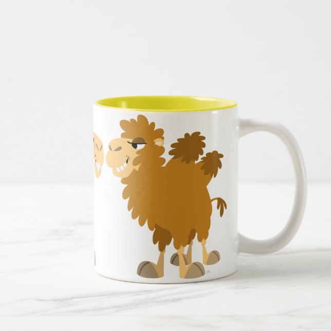 Två Cute Tecknad Camels Mugg (Höger)