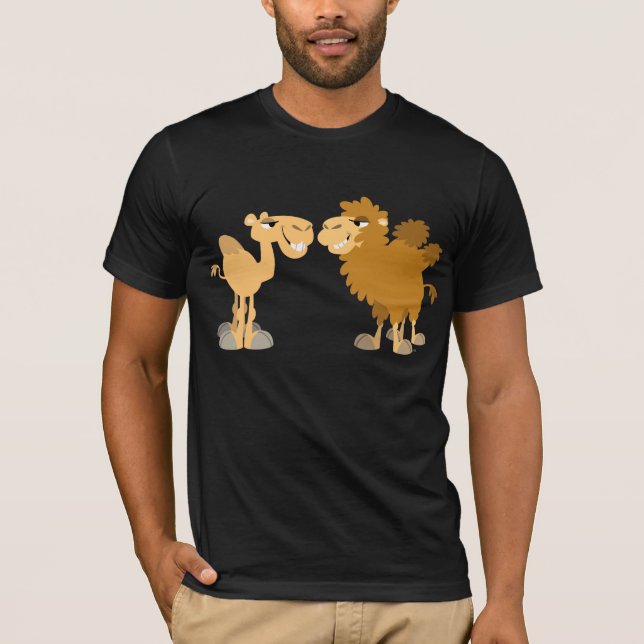 Två Cute Tecknad Camels T-Shirt (Framsida)