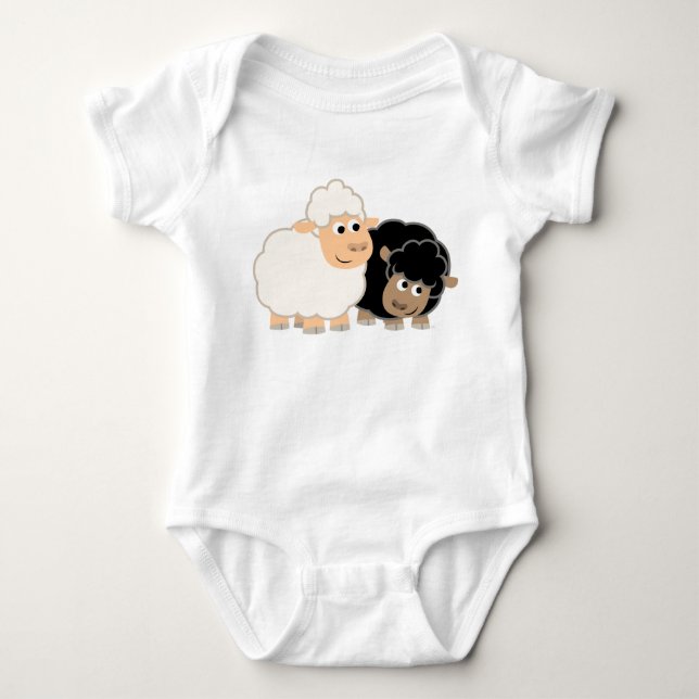Två Cute Tecknad får Baby Creeper Tröja (Framsida)