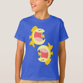Två Cute Tecknad Fish Children T-Shirt