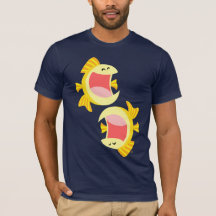 Två Cute Tecknad Fish T-Shirt