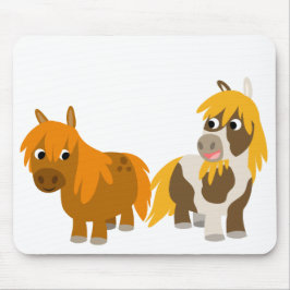 Två Cute Tecknad Ponies mousepad Musmatta