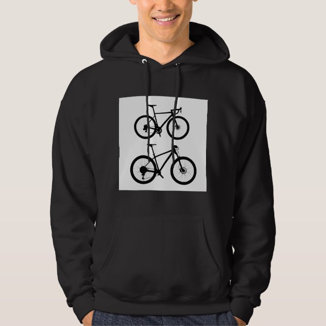Två cyklar hoodie (Framsida)