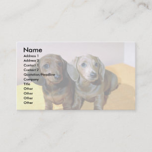 Två Dachshund-valper Visitkort