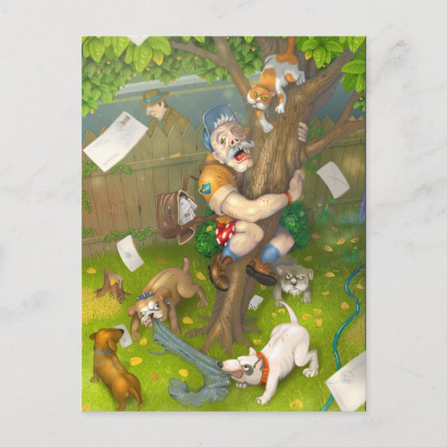 Två dagar före pension vykort (Framsida)