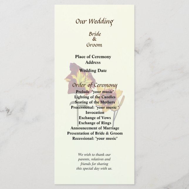 Två dagar med Chatta Bröllopsprogram Program (Framsida)