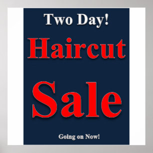 Två dagars Haircut Sale Poster projektionsyta