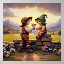 Två dåliga Vintage Munchkins i Land Clothes Poster