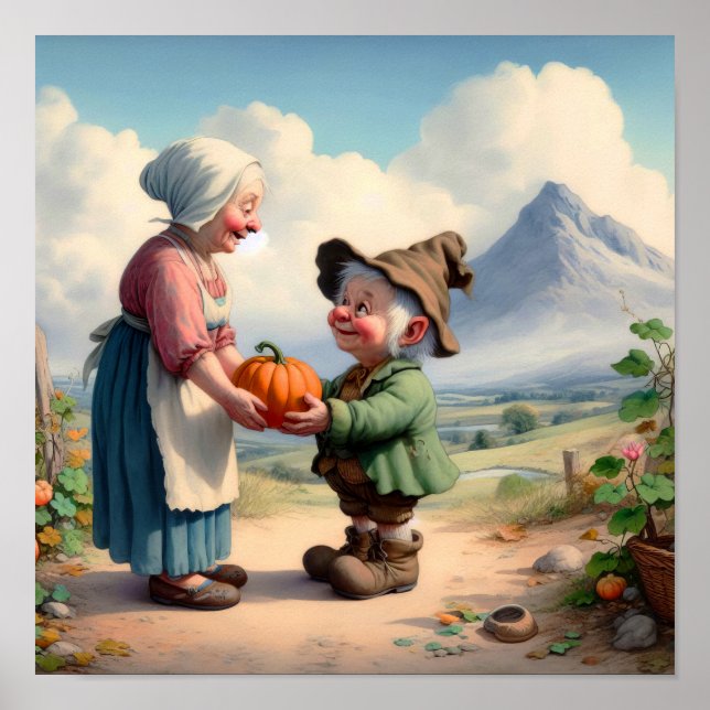 Två dåliga Vuxarna Munchkins i en Pumpkin Patch Poster (Framsidan)