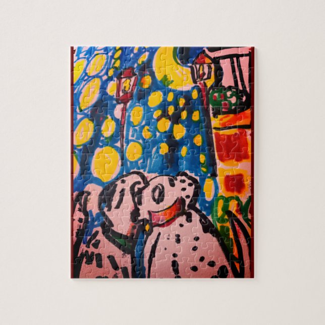 Två Dalmatier älskare art Pussel (Vertikal)