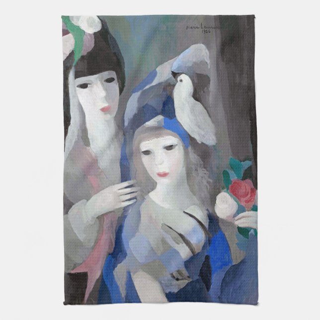 Två Dam och Dove, Marie Laurencin Kökshandduk (Vertikal)
