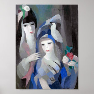Två Dam och Dove, Marie Laurencin Poster