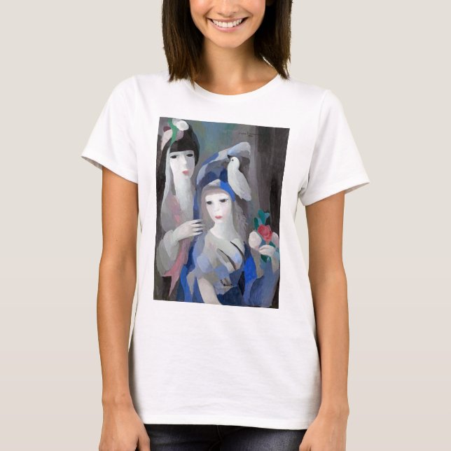 Två Dam och Dove, Marie Laurencin T Shirt (Framsida)