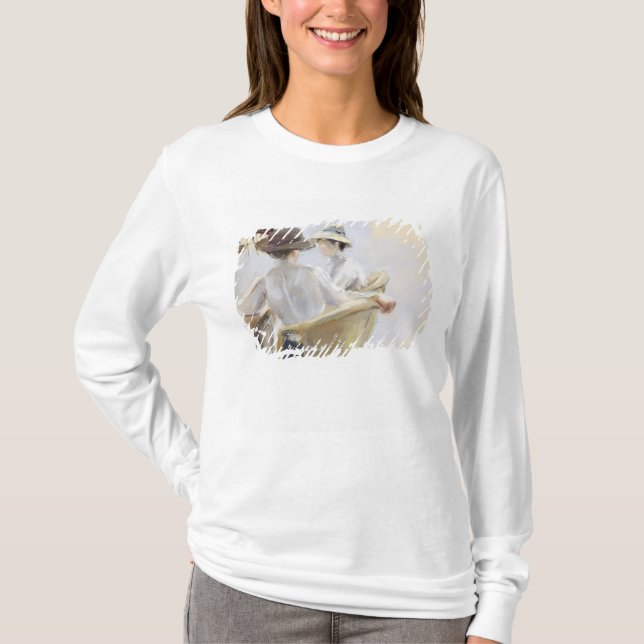 Två damer vid vatten tee shirt (Framsida)