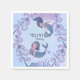 Två dansande sjöjungfru pappersservett