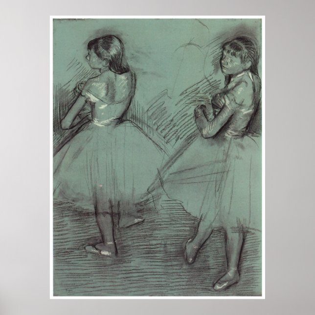 Två dansare. 1879, Edgar Degas Poster (Framsidan)