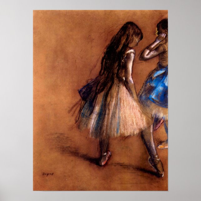 Två dansare av Edgar Degas Poster (Framsidan)