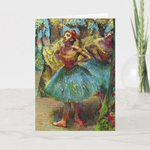 Två dansare av Edgar Degas, Vintage balettkonst Kort