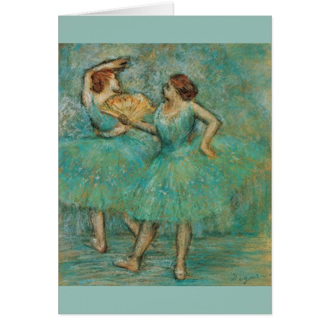 Två dansare Edgar Degas Hälsningskort (Framsidan)