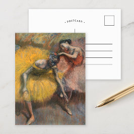 Två dansare, gul och rosa | Edgar Degas Vykort