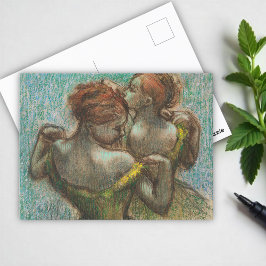 Två dansare, halvlängd, Degas Art Vykort