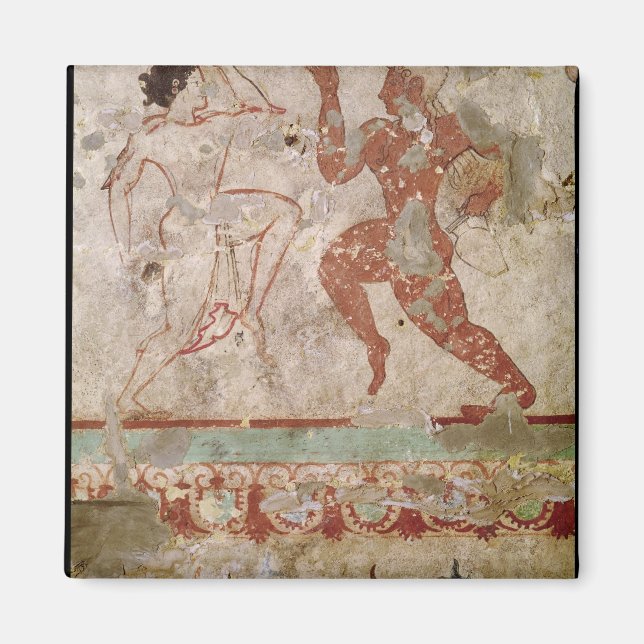 Två dansare och delfiner magnet (Framsidan)