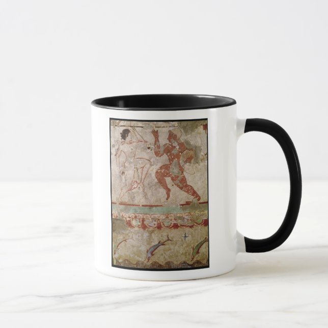 Två dansare och delfiner mugg (Höger)