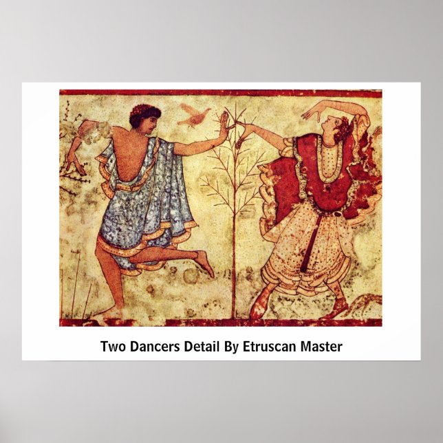 Två dansare per Etruscan Master Poster (Framsidan)