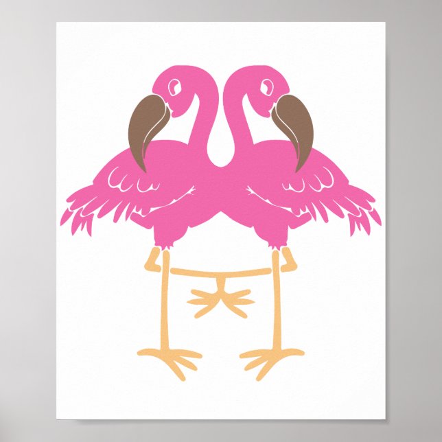 Två dansflamingos poster (Framsidan)