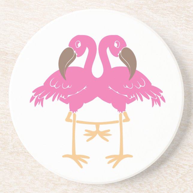 Två dansflamingos underlägg sandsten (Framsidan)
