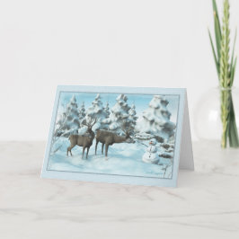 Två deg och Snögubbe Tack Kort