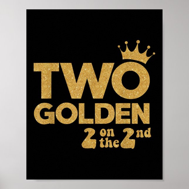 Två Dekorationer på gyllene födelsedag 2 på andra  (Framsidan)