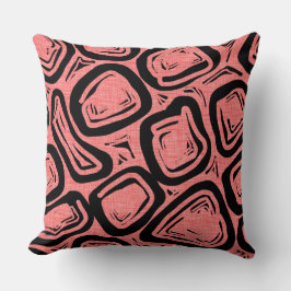 Två designade moderna atomformer i mitten av århun kudde