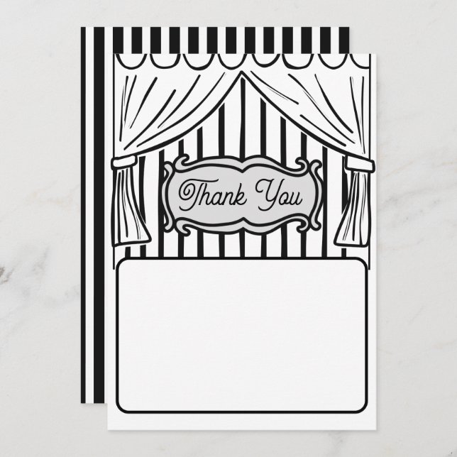 Två dimensionella Tecknaden Stil Tack (Fram/baksida)