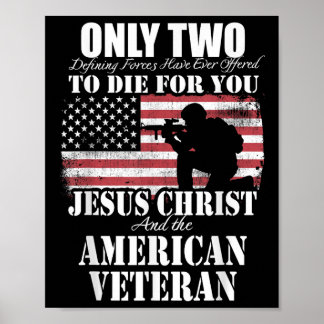 Två dog för dig Jesus och den amerikanska veterane Poster