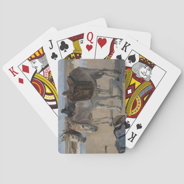 Två Donkey (av Isaac Israels) Casinokort (Baksidan)