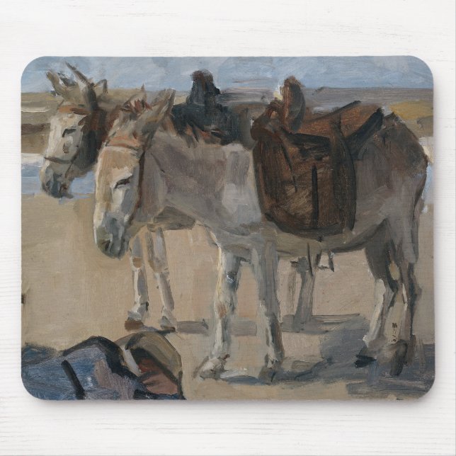 Två Donkey (av Isaac Israels) Musmatta (Framsidan)