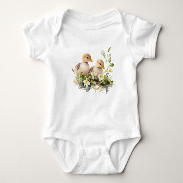 Två Ducklings med Daisy T Shirt (Framsida)