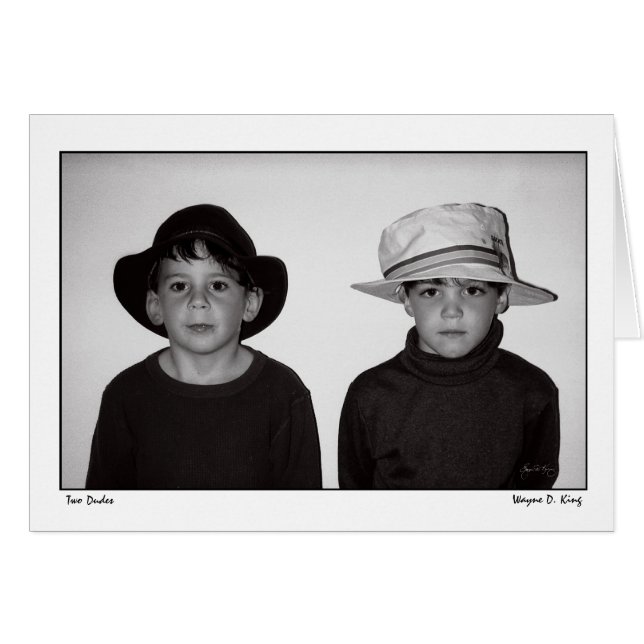 Två Dudes Hälsningskort (Framsidan Horizontal)
