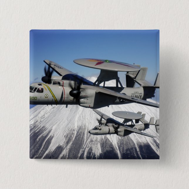 Två E-2C Hawkeyes flyger Knapp (Framsida)